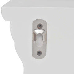 vidaXL Wall Shelf | White | MDF | Small | Decorative Inlays | Wall Shelf 5