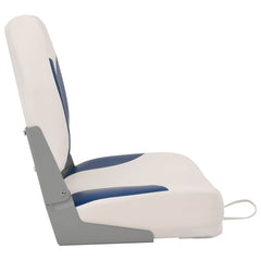 vidaXL Foldable Boat Seat 1 Set with Blue-white Pillow 6