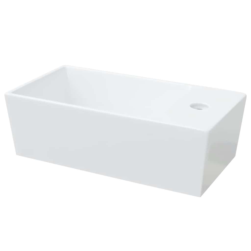 vidaXL Wash Basin White 48x25x15 cm Ceramic 5