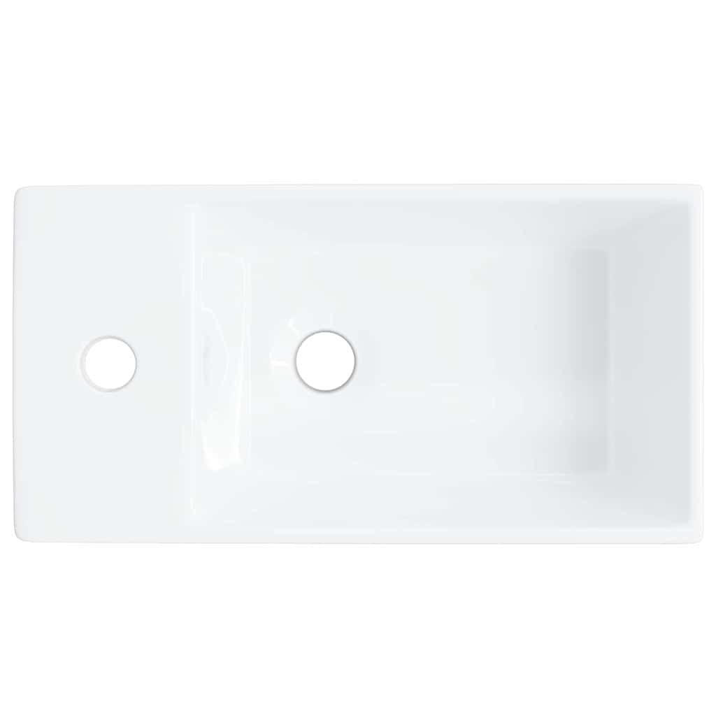 vidaXL Wash Basin White 48x25x15 cm Ceramic 6