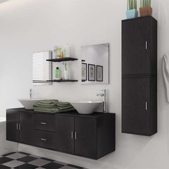 Nine Bathroom Furniture and Basin Black Depth 45 cm 150 cm 9