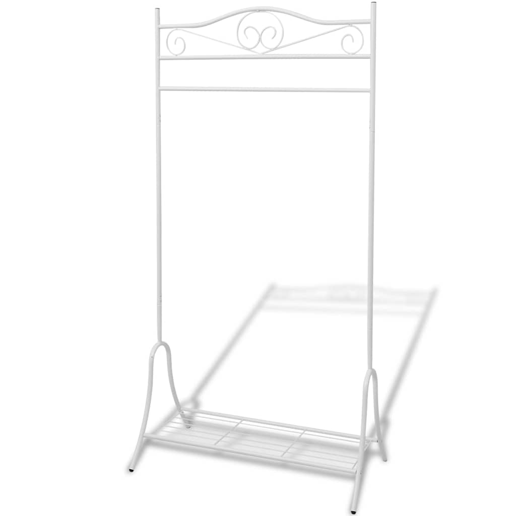 242999 vidaXL Clothing Rack White Steel 1