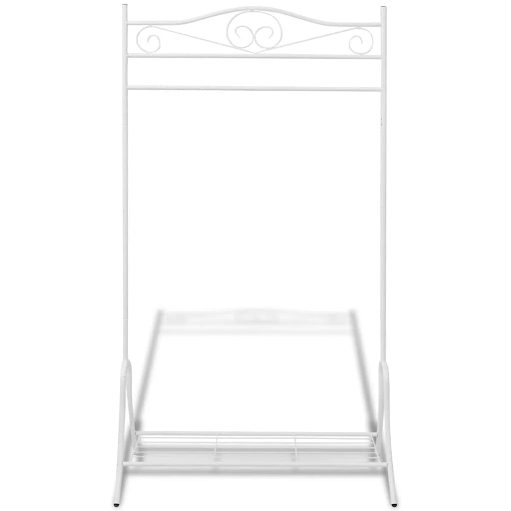 242999 vidaXL Clothing Rack White Steel 2