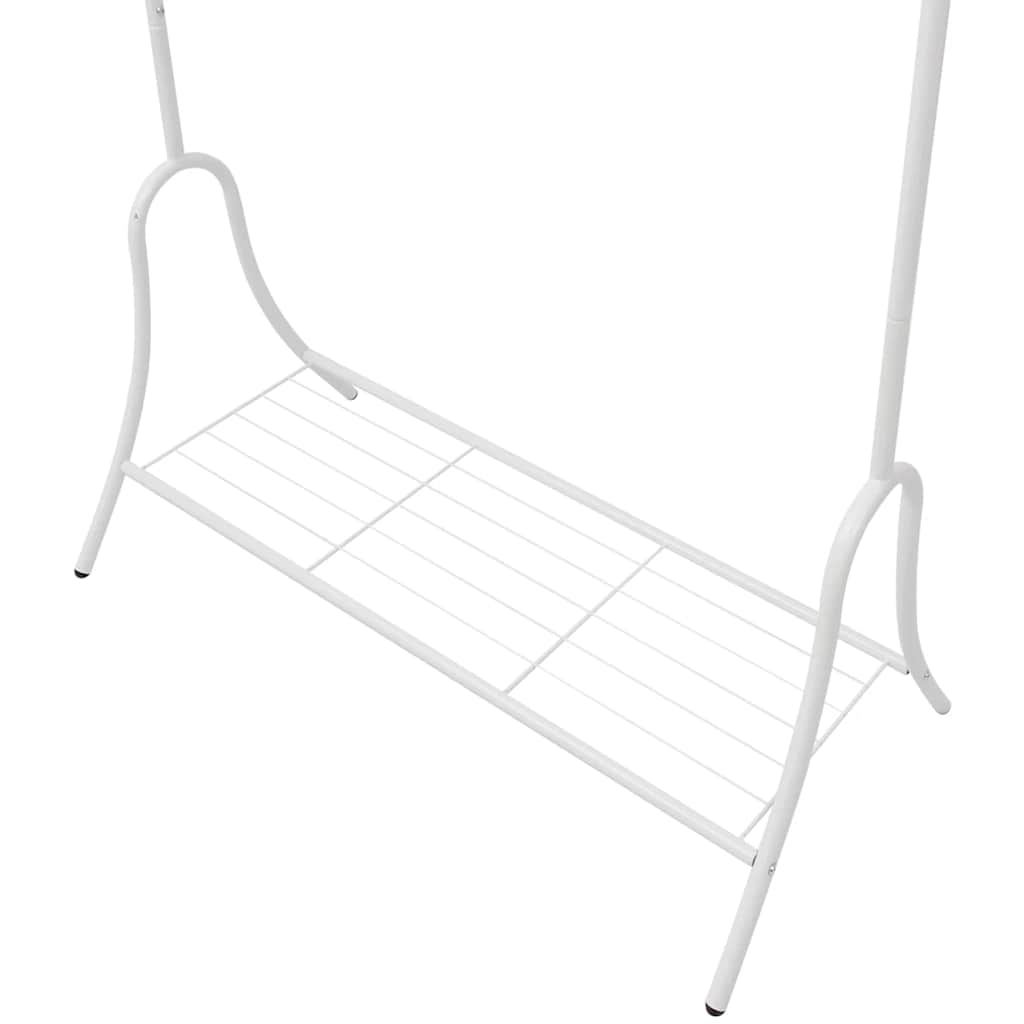 242999 vidaXL Clothing Rack White Steel 4