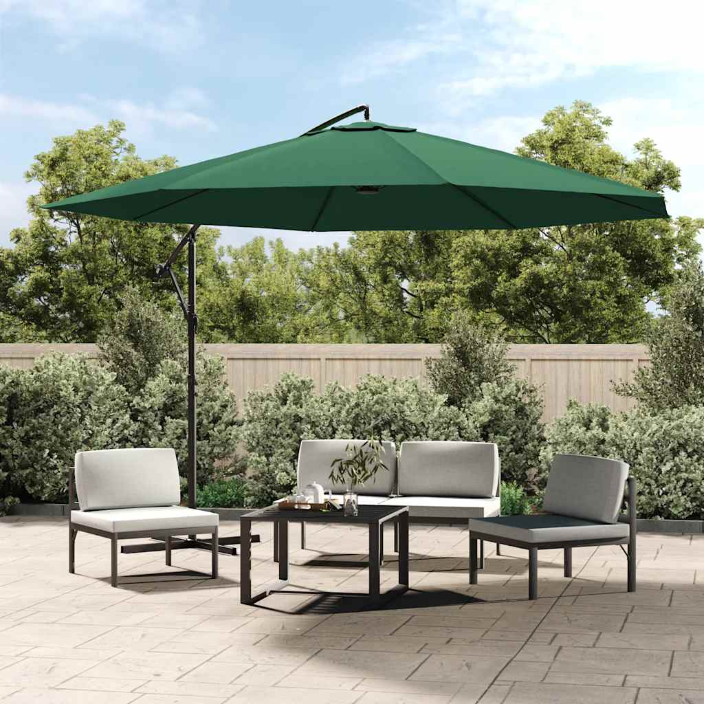 vidaXL Cantilever Garden Parasol 3.5 m Green 1