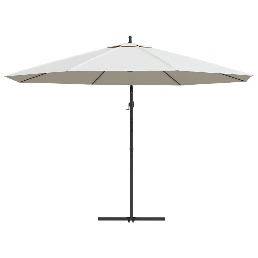 vidaXL Cantilever Garden Parasol 3.5 m Sand White 5