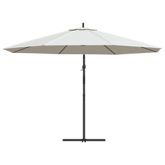vidaXL Cantilever Garden Parasol 3.5 m Sand White 5