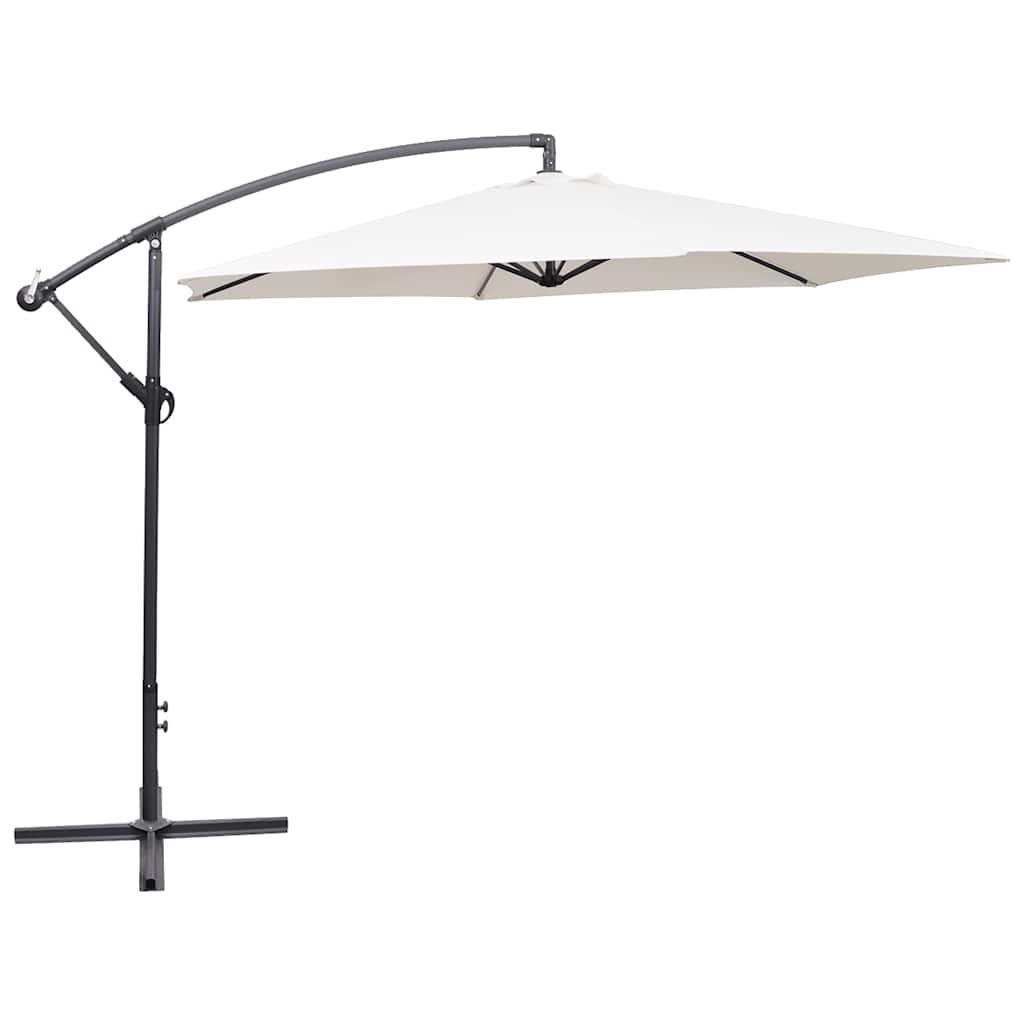 Cantilever Garden Parasol with Aluminium Pole 300 cm White