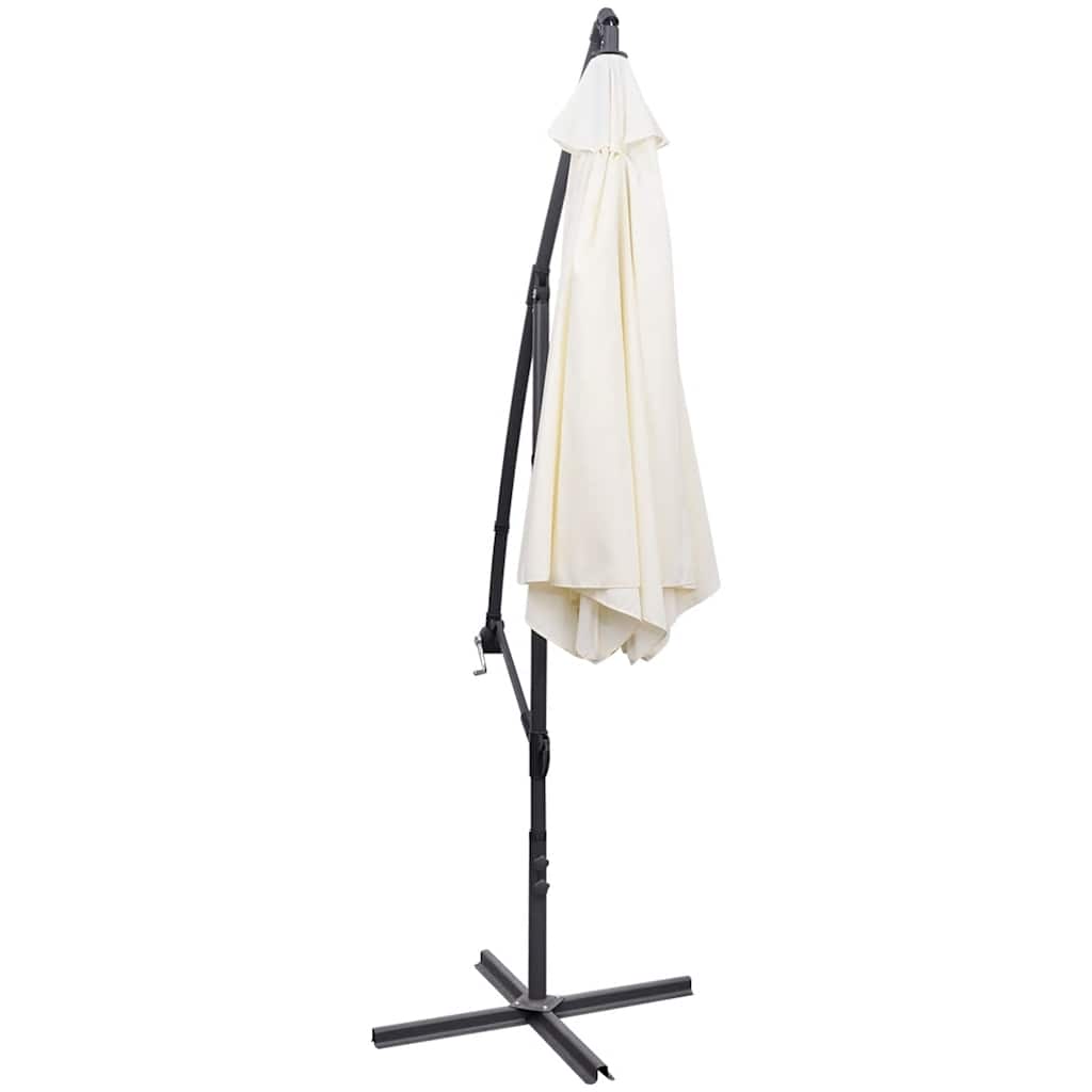 Cantilever Garden Parasol with Aluminium Pole 300 cm White