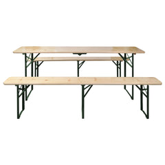 vidaXL Folding Beer Table with 2 Benches 220 cm Fir Wood 2