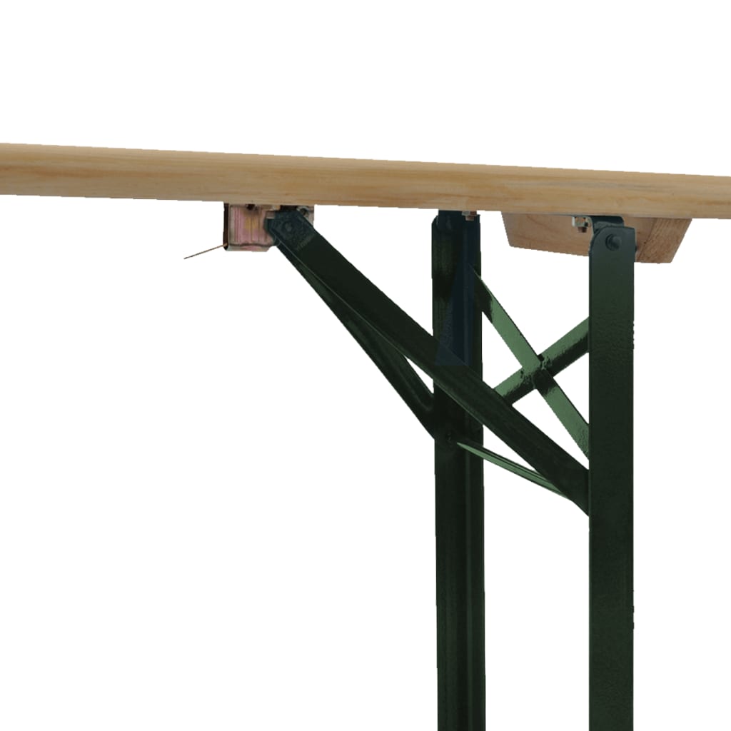 vidaXL Folding Beer Table with 2 Benches 220 cm Fir Wood 4