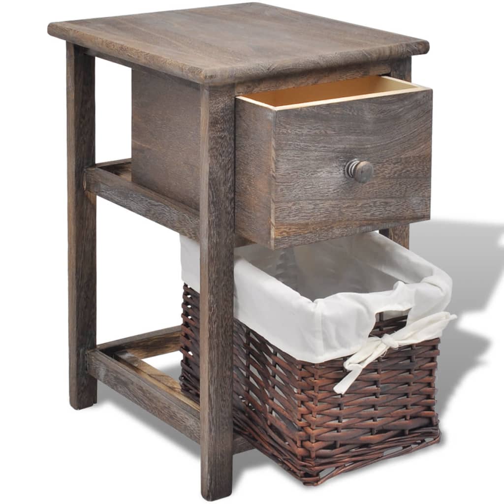 vidaXL Bedside Cabinets 2 pcs Wood Brown 4