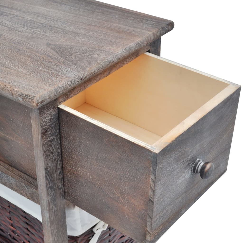 vidaXL Bedside Cabinets 2 pcs Wood Brown 5