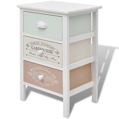 French Storage Cabinet 3 Drawers Wood, image 2