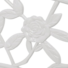 vidaXL Garden Bench 100 cm Cast Aluminium White 3