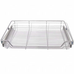 vidaXL Pull-Out Wire Baskets 2 pcs Silver 800 mm 4