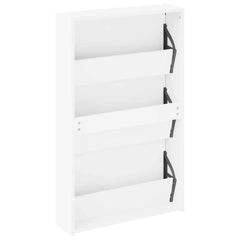 vidaXL Shoe Rack | White | Engineered wood | Standard | Wall mounting 6