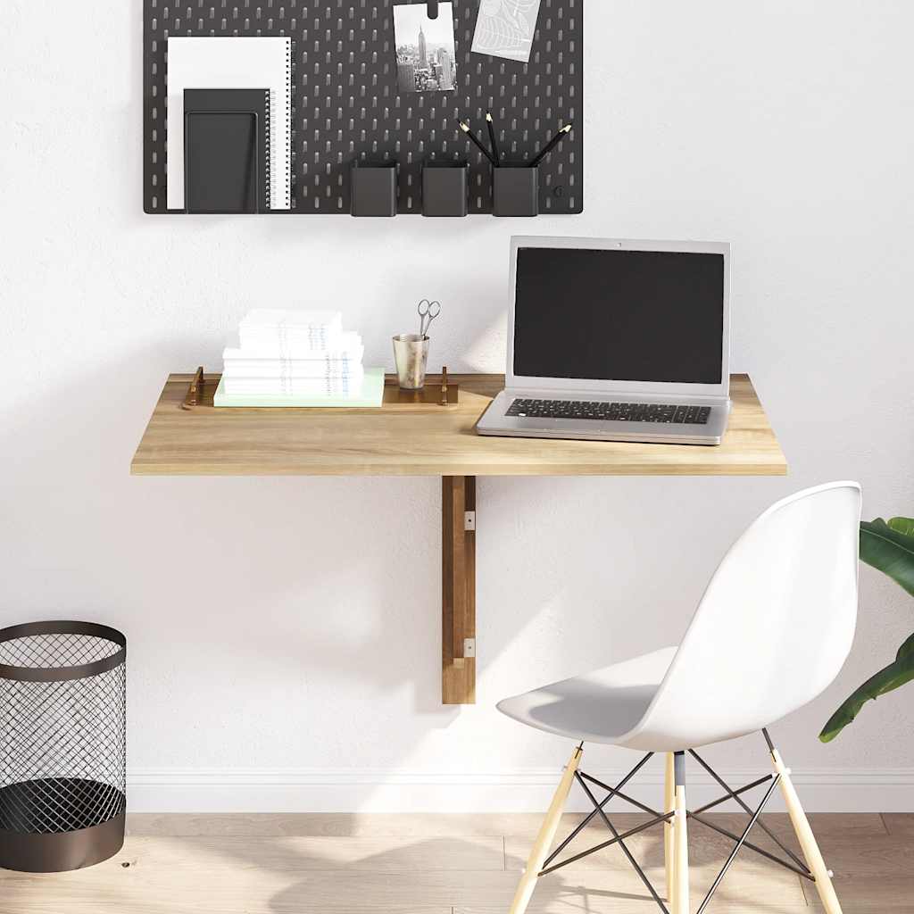 vidaXL Folding Table | Oak | Engineered wood | Compact | Foldable 1