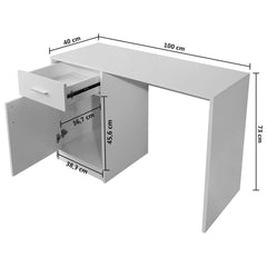 vidaXL Desk | White | Engineered wood, MDF | 100x40x73 cm | Computer Desk 6