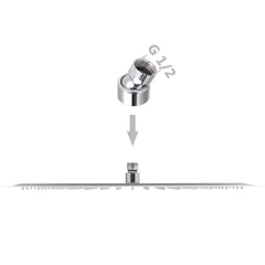 vidaXL Rain Shower Head Stainless Steel 40x40 cm Square 6