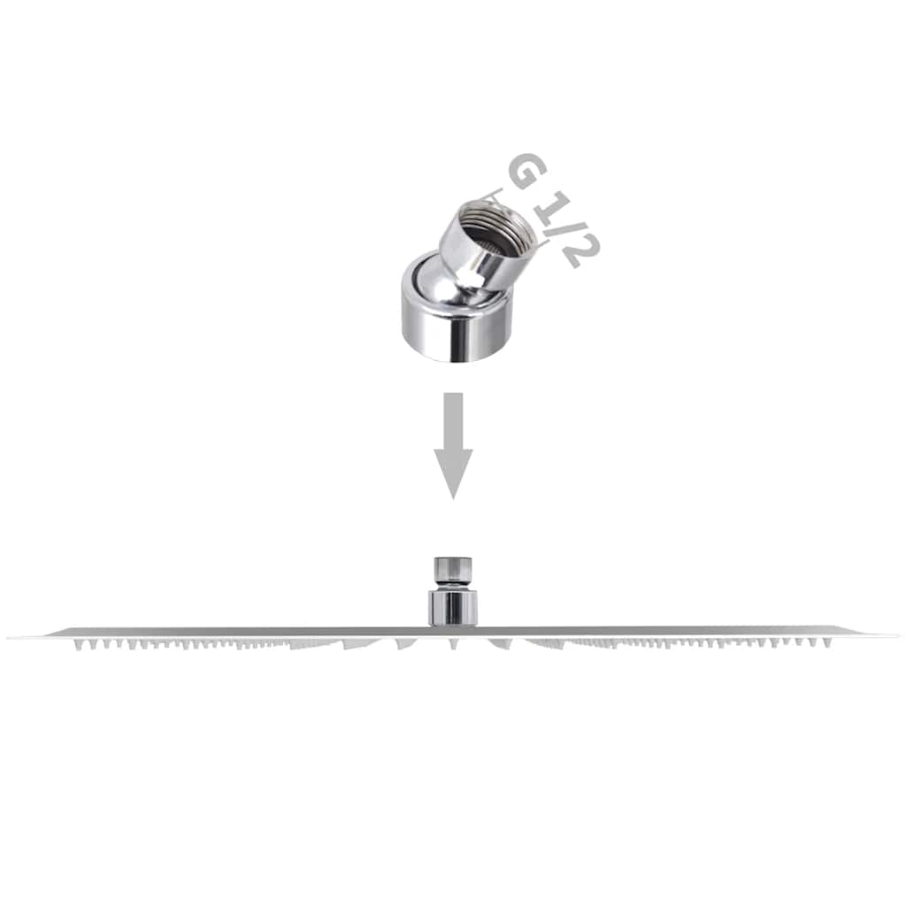 vidaXL Rain Shower Head Stainless Steel 40x40 cm Square 6