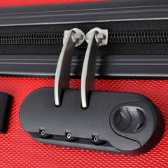 vidaXL Three Piece Hardcase Trolley Set Red 45.5/55/66 cm 5