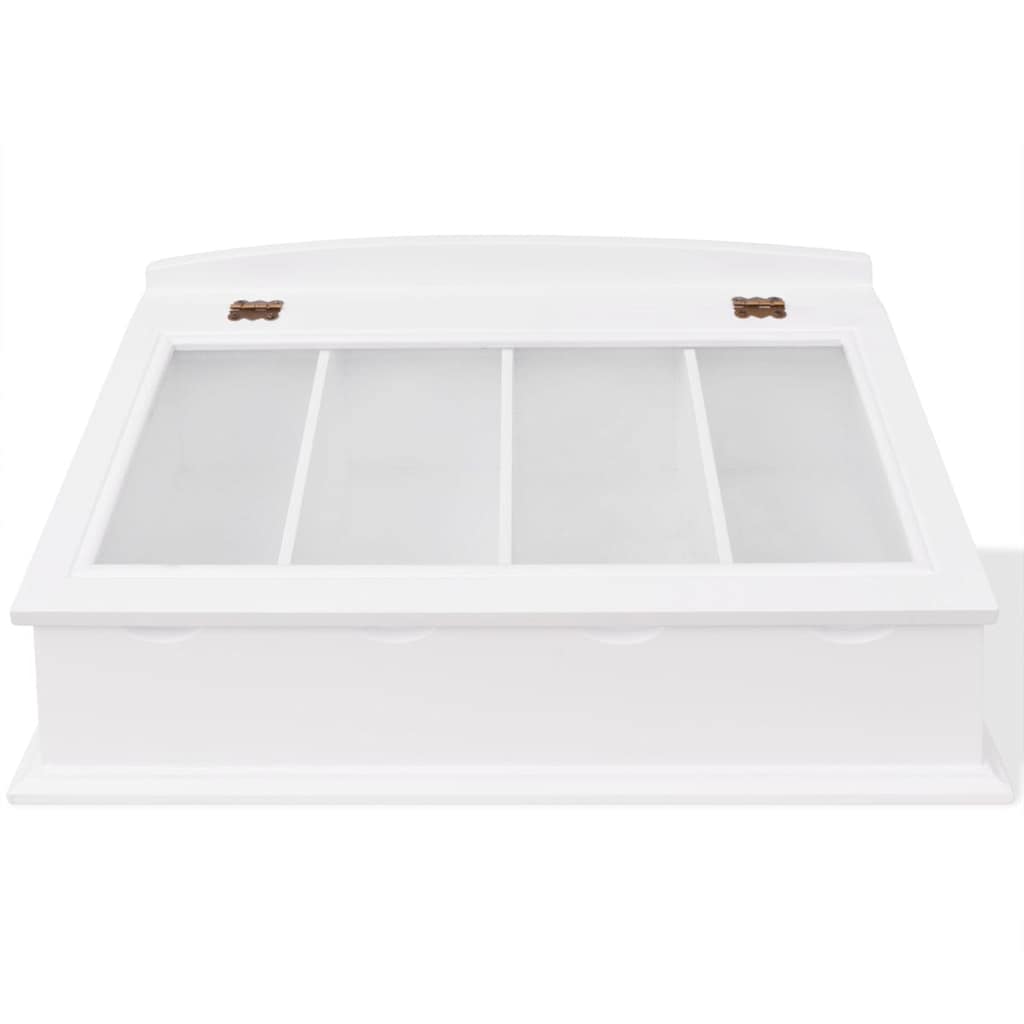 242645 vidaXL Cutlery Tray MDF White Baroque Style 2