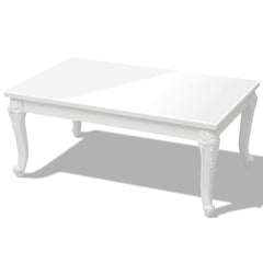 Coffee Table High Gloss White 100 cm 60 cm