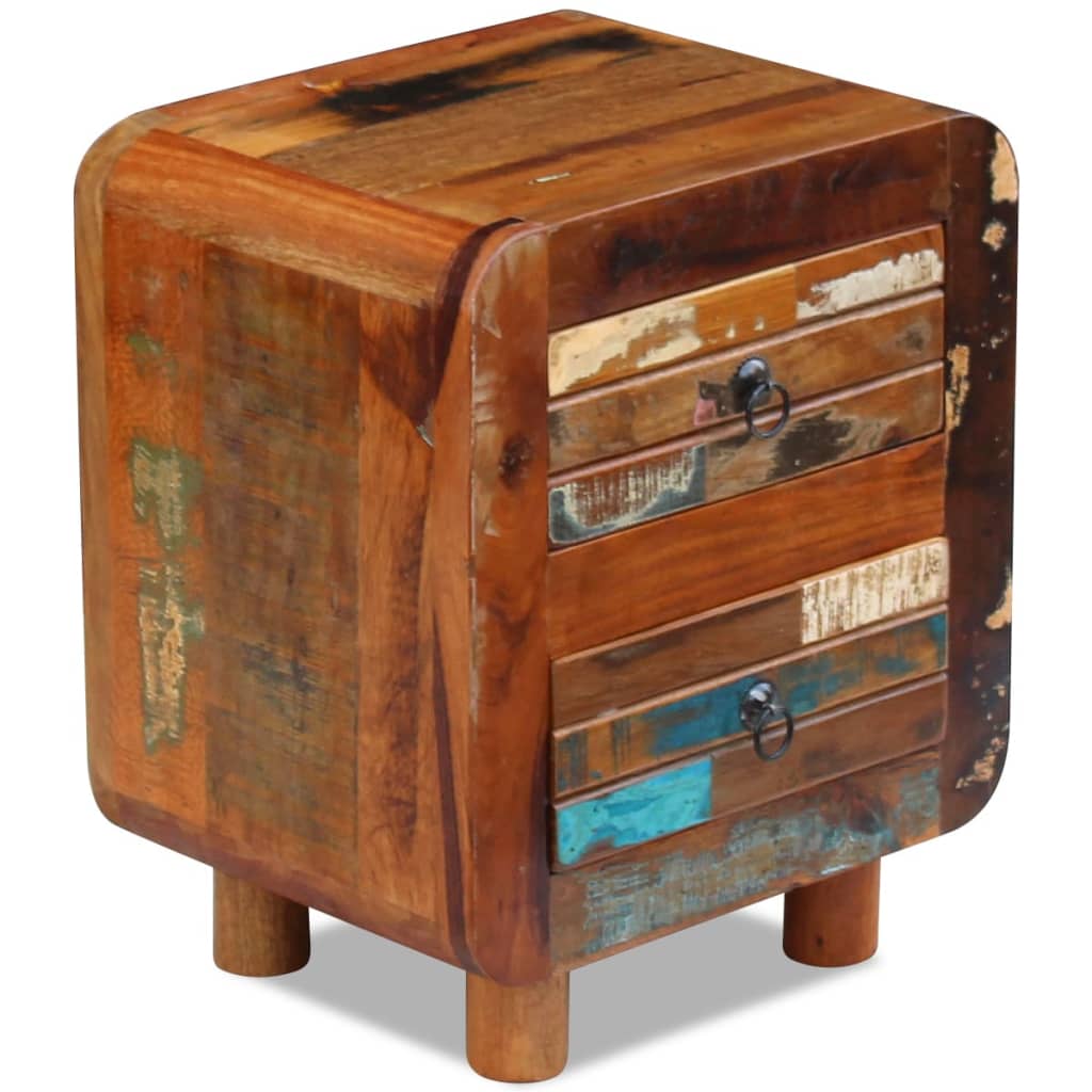 vidaXL Night Cabinet Solid Reclaimed Wood 43x33x51 cm 2