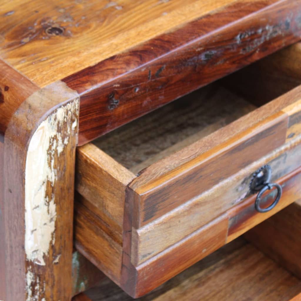 vidaXL Night Cabinet Solid Reclaimed Wood 43x33x51 cm 4