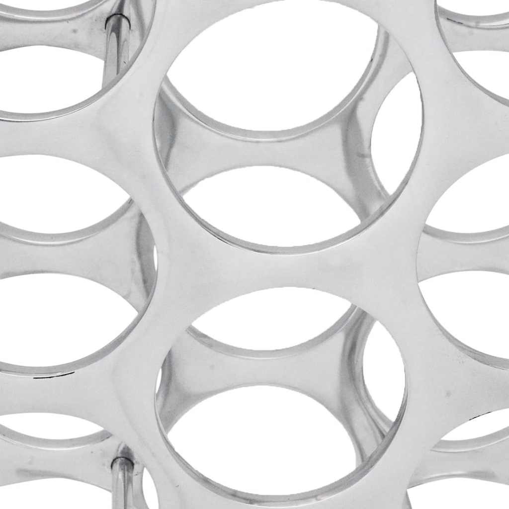 243503 vidaXL Wine Rack Aluminium Silver 27 Bottles 3