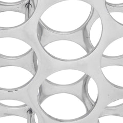 243503 vidaXL Wine Rack Aluminium Silver 27 Bottles 3