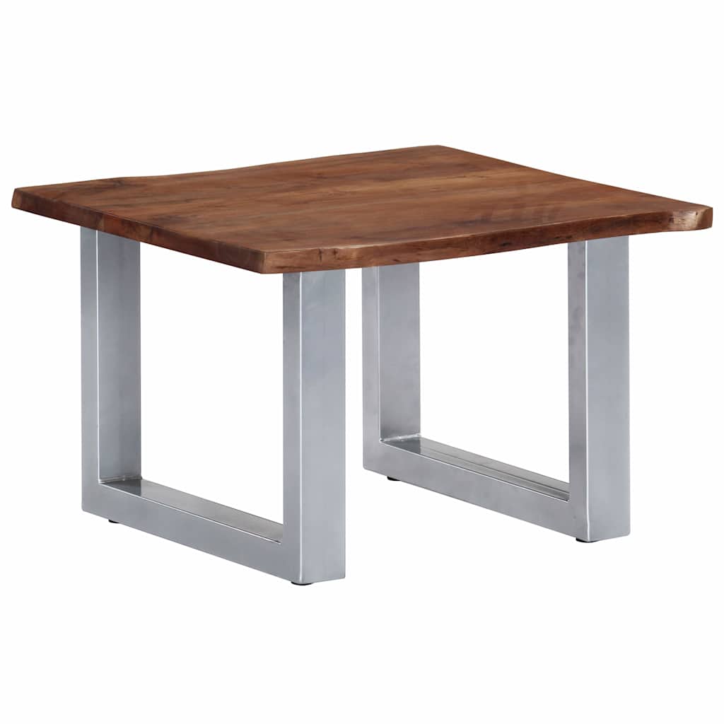 247826 vidaXL Coffee Table with Live Edges 60x60x40 cm Solid Acacia Wood 1
