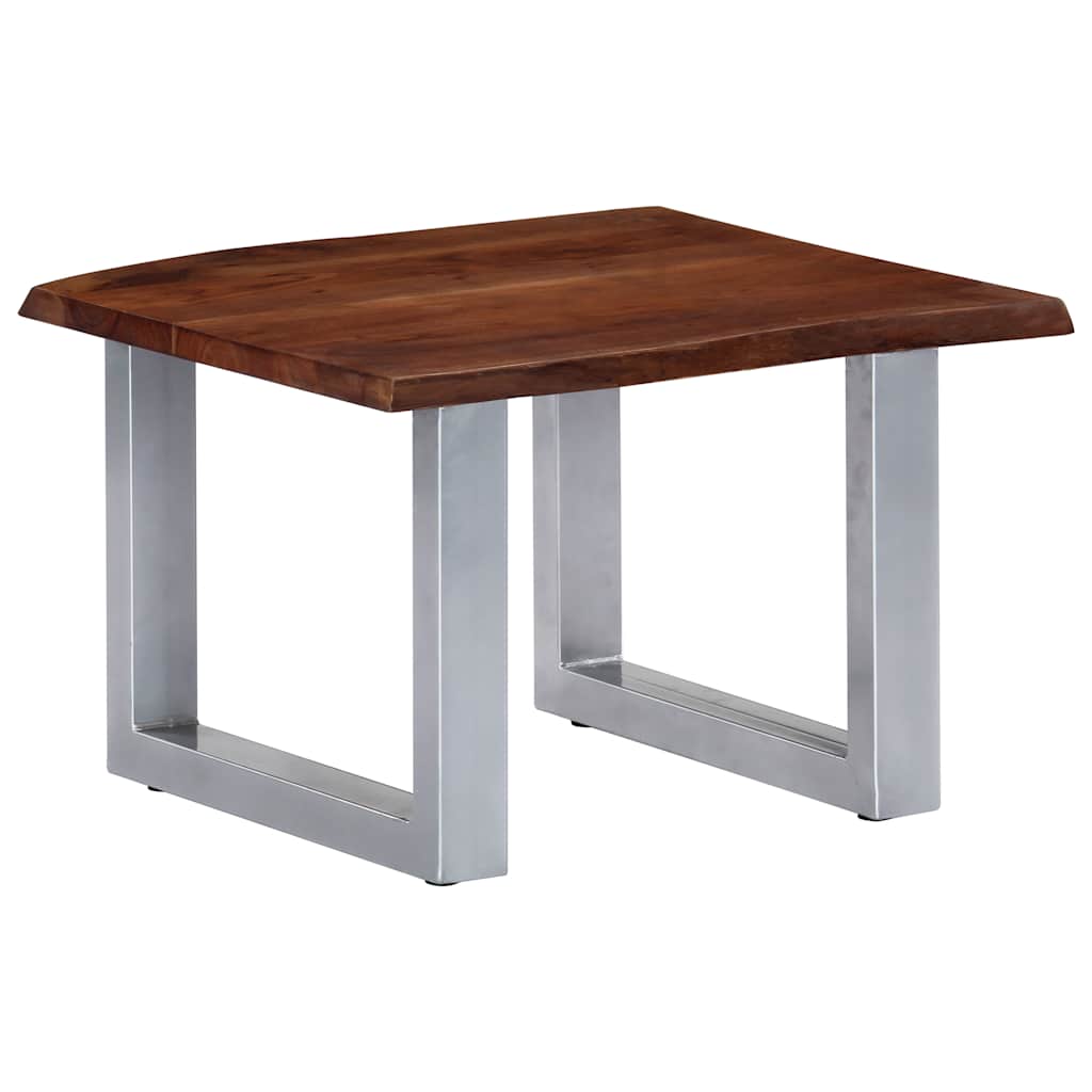 247826 vidaXL Coffee Table with Live Edges 60x60x40 cm Solid Acacia Wood 3