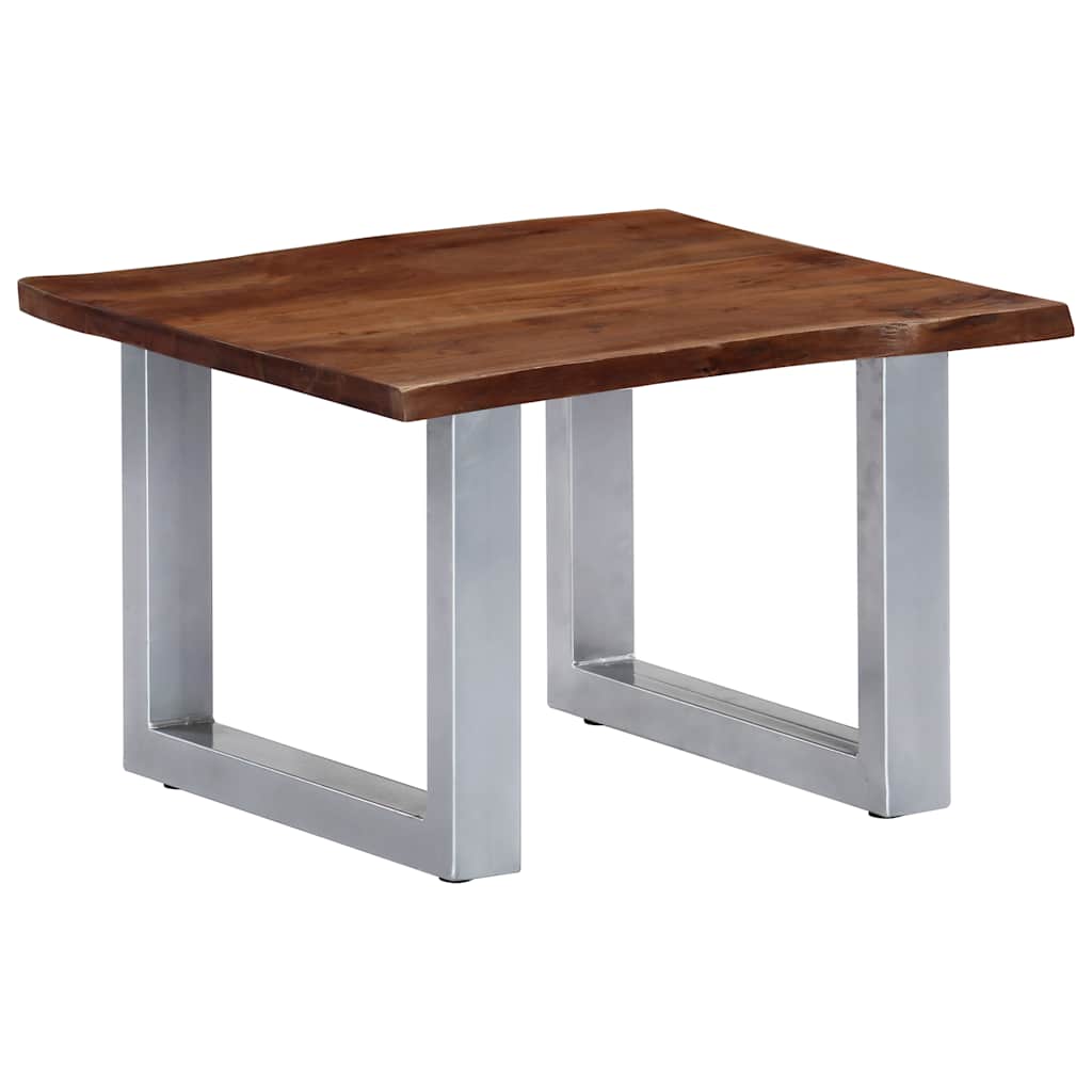 247826 vidaXL Coffee Table with Live Edges 60x60x40 cm Solid Acacia Wood 4
