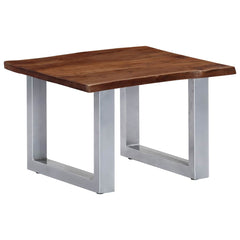 247826 vidaXL Coffee Table with Live Edges 60x60x40 cm Solid Acacia Wood 4