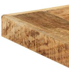 vidaXL Dining Table 160x80x75 cm Solid Rough Mango Wood 5