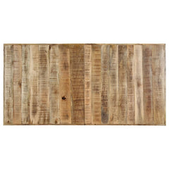 vidaXL Dining Table 140x70x75 cm Solid Rough Mango Wood 6