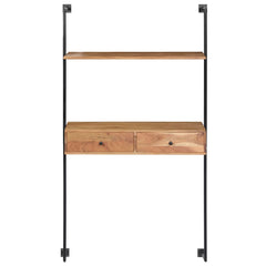 vidaXL Wall Desk | Natural wood grain | Solid acacia wood | Medium | Wall Desk 2