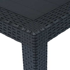 vidaXL Garden Table | Anthracite | Plastic | 79x79x72 cm | Stylish Design 3