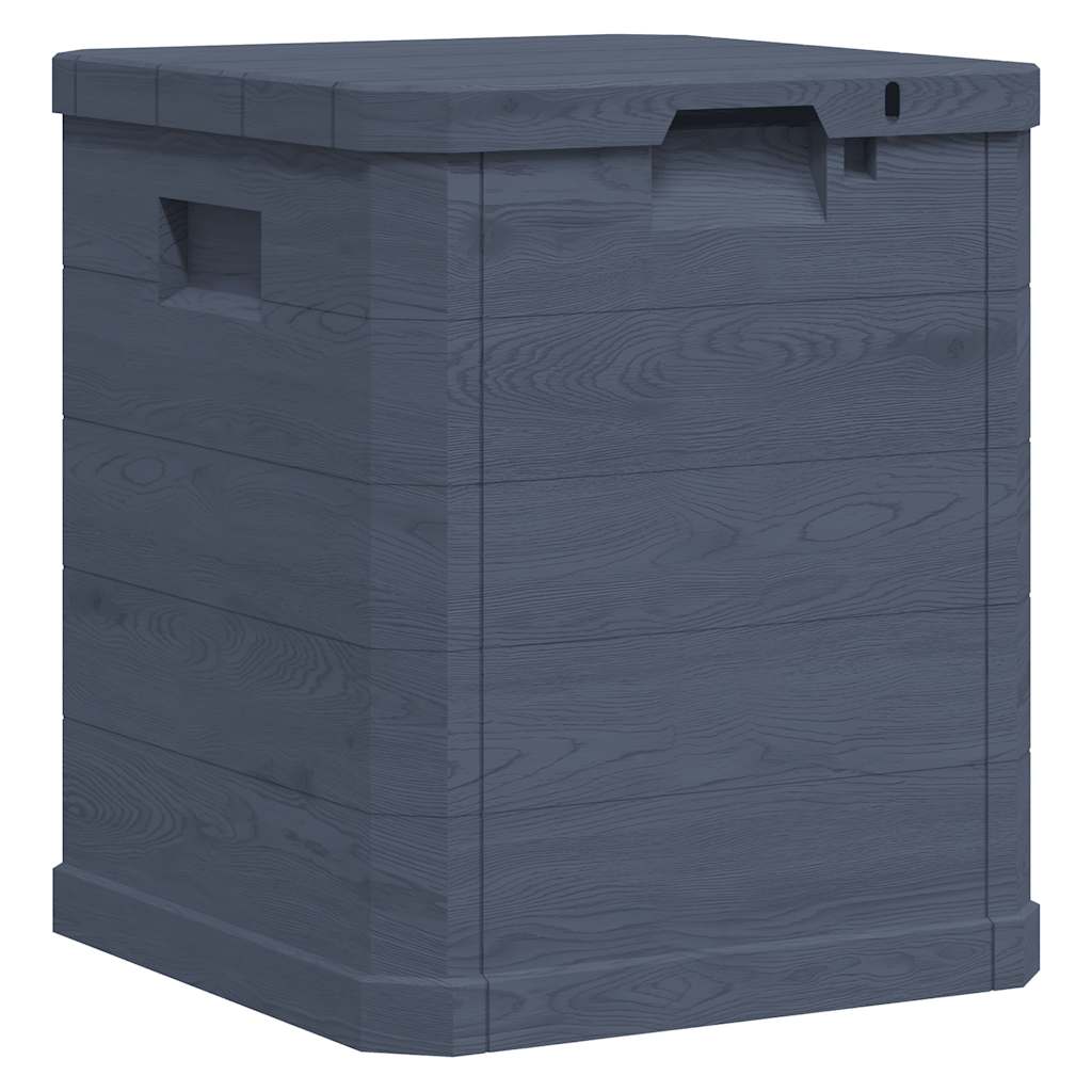 vidaXL Storage Box | Anthracite | Plastic (with wood effect) | Compact 3