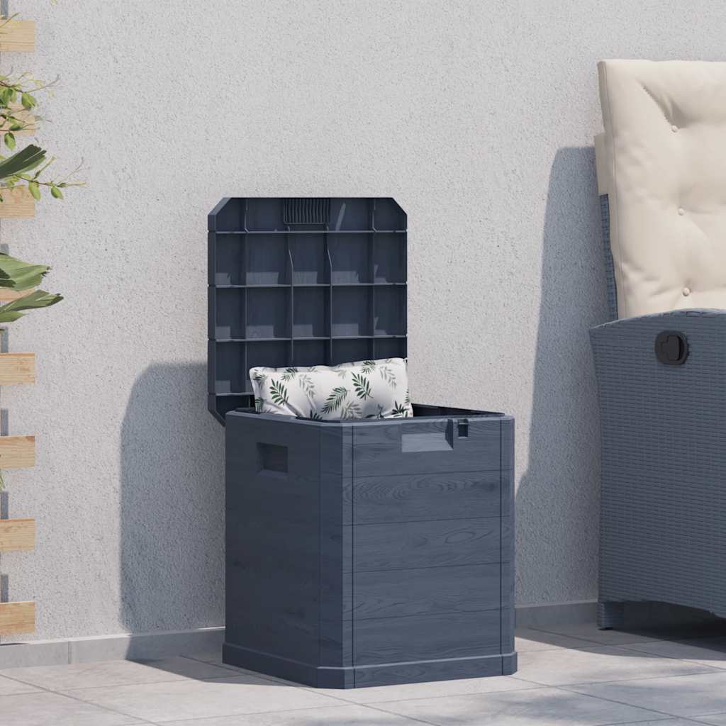 vidaXL Storage Box | Anthracite | Plastic (with wood effect) | Compact 1