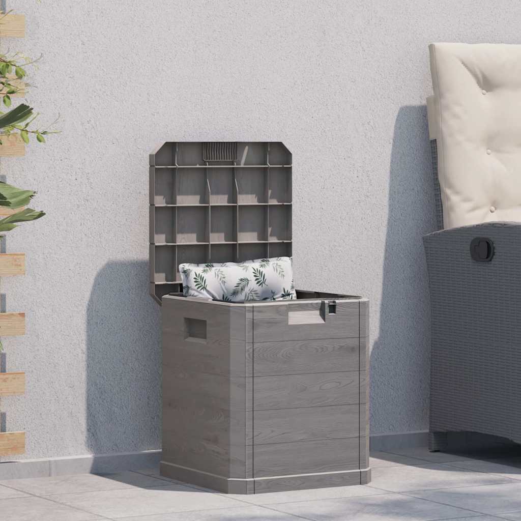 vidaXL Storage Box | Brown | Plastic | Medium | Garden Storage Box | Square 1