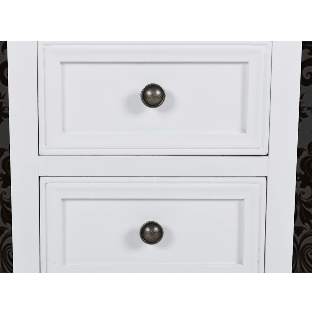 vidaXL Nightstands 4 pcs with 2 Drawers MDF White 4