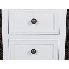 vidaXL Nightstands 4 pcs with 2 Drawers MDF White 4