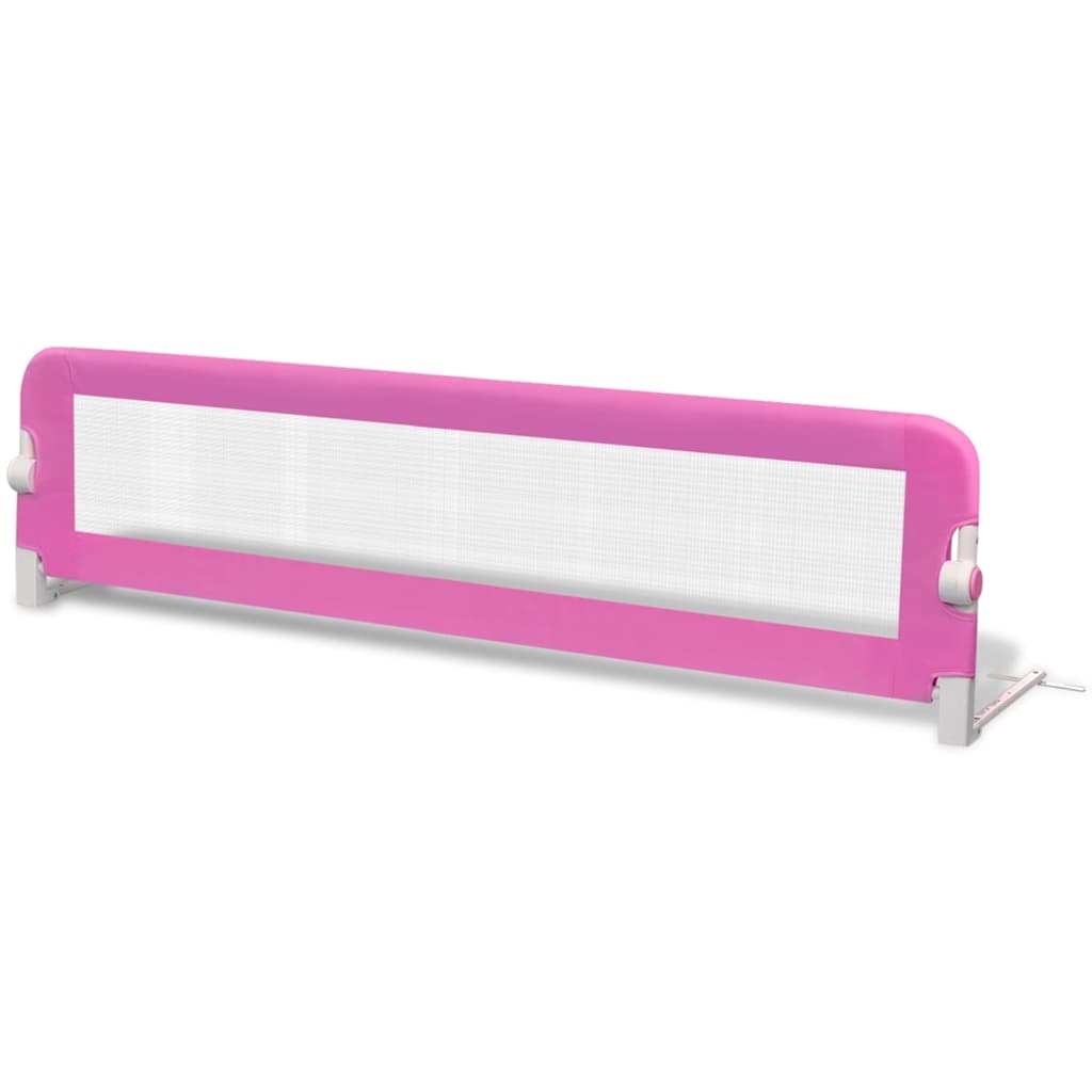 vidaXL Toddler Safety Bed Rail 2 pcs Pink 150x42 cm 3