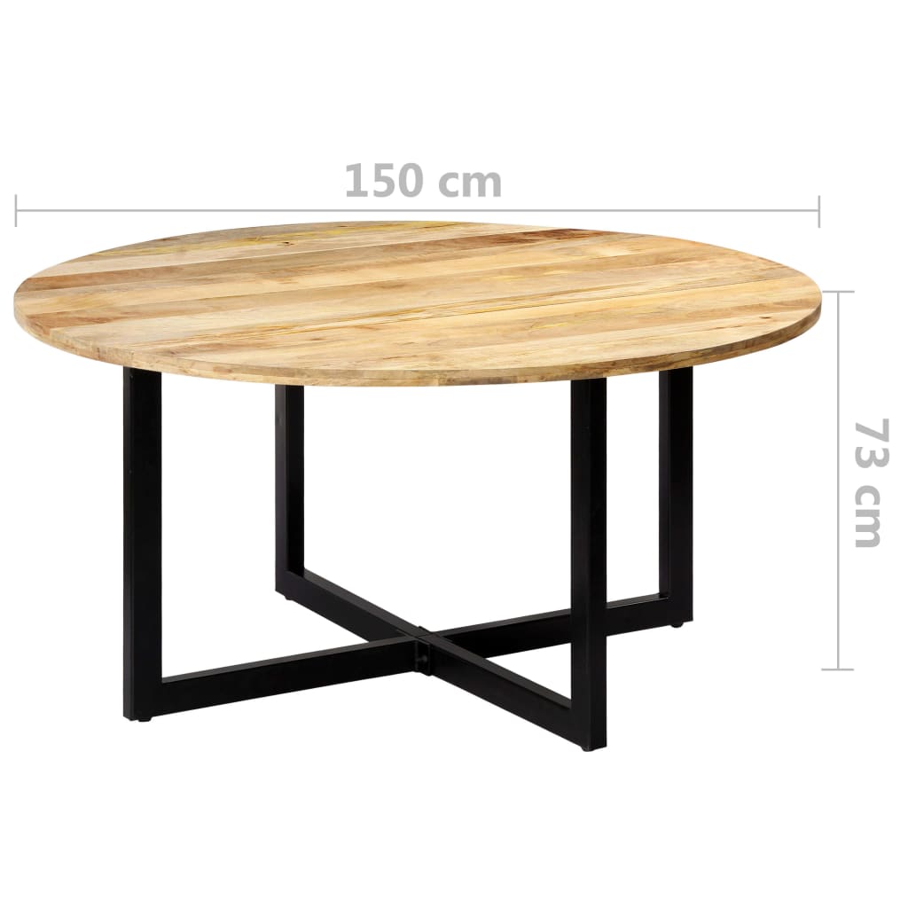 vidaXL Dining Table 150x73 cm Solid Mango Wood 6