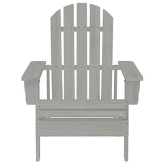 vidaXL Garden Chair Wood Grey 2