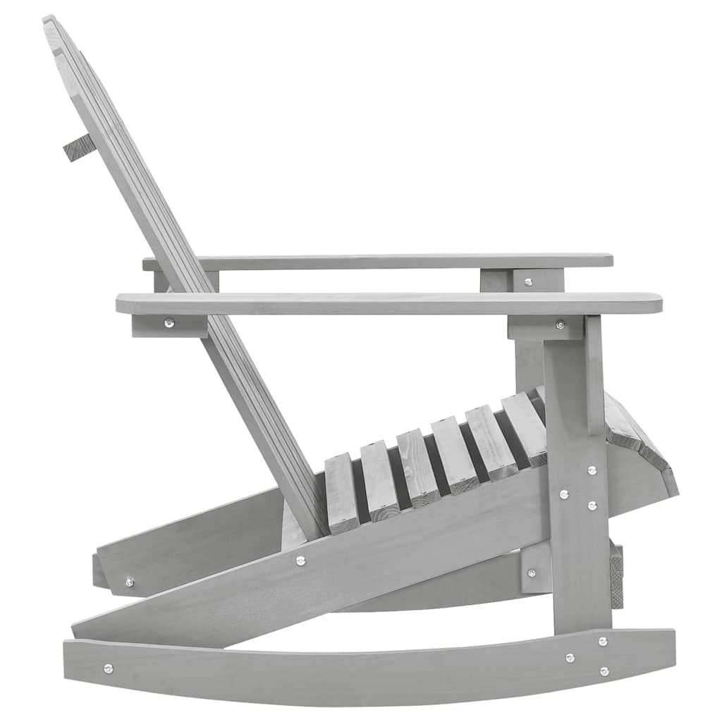 vidaXL Garden Rocking Chair Wood Grey 3