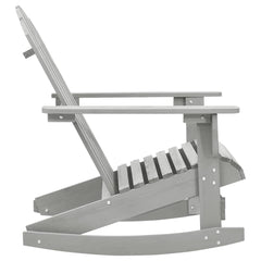 vidaXL Garden Rocking Chair Wood Grey 3